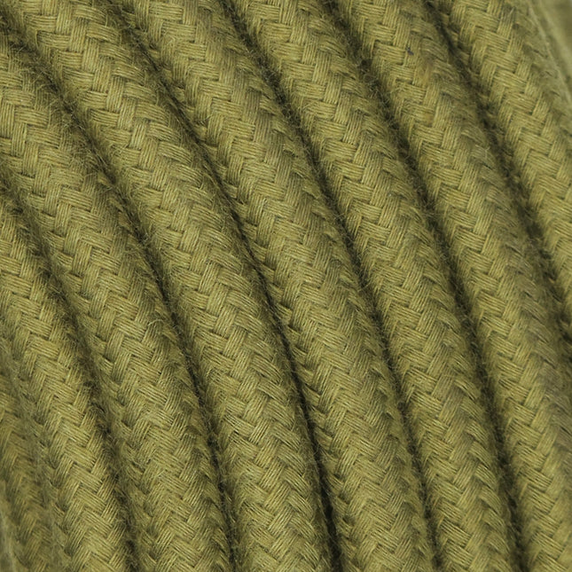 Kynda Light Strijkijzersnoer Olijf Groen - rond, linnen