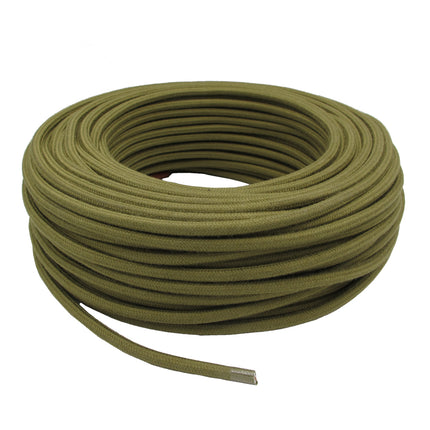 Kynda Light Strijkijzersnoer Olijf Groen - rond, linnen