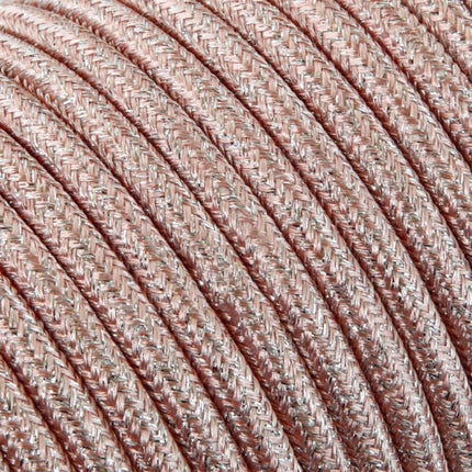 Kynda Light Strijkijzersnoer Roze (glitter) - rond, effen stof