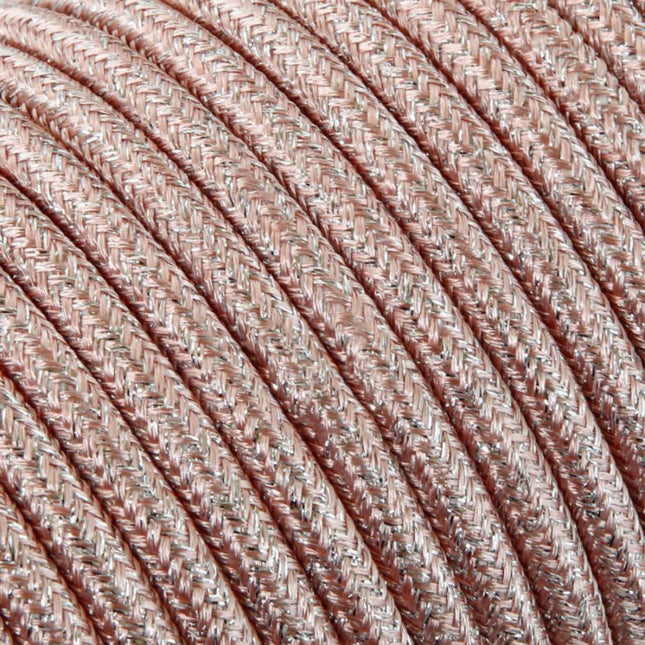 Kynda Light Strijkijzersnoer Roze (glitter) - rond, effen stof