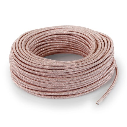 Kynda Light Strijkijzersnoer Roze (glitter) - rond, effen stof