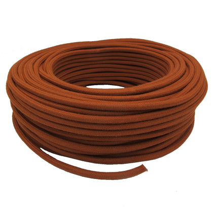 Kynda Light Strijkijzersnoer Terracotta - rond, linnen