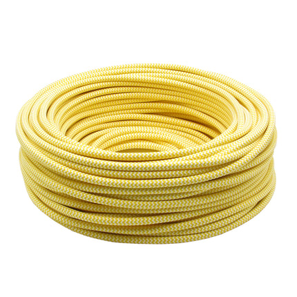 Kynda Light Strijkijzersnoer Wit & Geel - rond - zigzag patroon