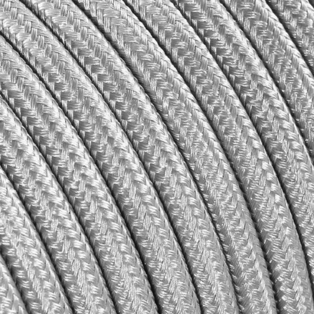 Kynda Light Strijkijzersnoer Zilver - rond, effen stof