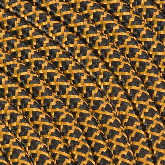 Kynda Light Strijkijzersnoer Zwart & Koper - rond - kruis patroon