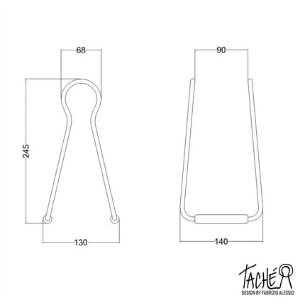 Kynda Light Taché Design Tafellamp Frame - Lichtbron Houder G125 | Zwart