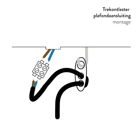 Kynda Light Trekontlaster 3-gats ophangoog (plafondaansluiting) | Zwart