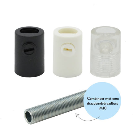 Kynda Light Trekontlaster (inwendig schroefdraad) M10x1 | Zwart (mat)