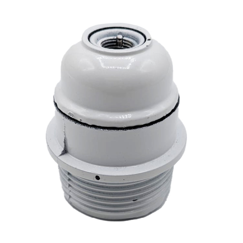 Kynda Light TWEEDE KANS | Kunststof fitting met flens - Bakeliet look (E27) | Wit