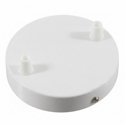 Kynda Light TWEEDE KANS | Plafondkap 'Levi XL' metaal - 2 snoeren - Ø120 mm | Wit