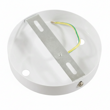 Kynda Light TWEEDE KANS | Plafondkap 'Levi XL' metaal - 2 snoeren - Ø120 mm | Wit