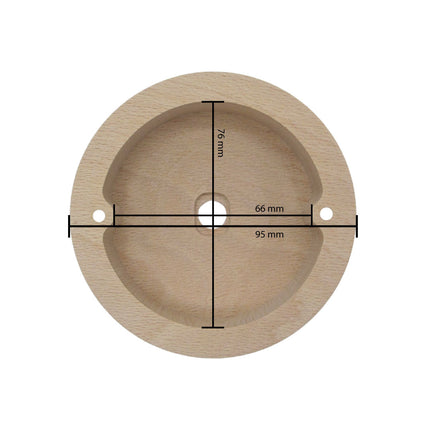 Kynda Light TWEEDE KANS | Plafondkap 'Woody' rond hout - 1 snoer - Ø95mm