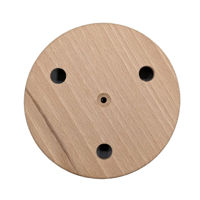 Kynda Light TWEEDE KANS | Plafondkap 'Woody' rond hout - 3 snoeren - Ø100mm