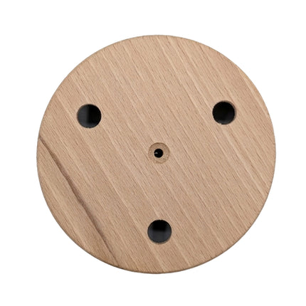 Kynda Light TWEEDE KANS | Plafondkap 'Woody' rond hout - 3 snoeren - Ø100mm
