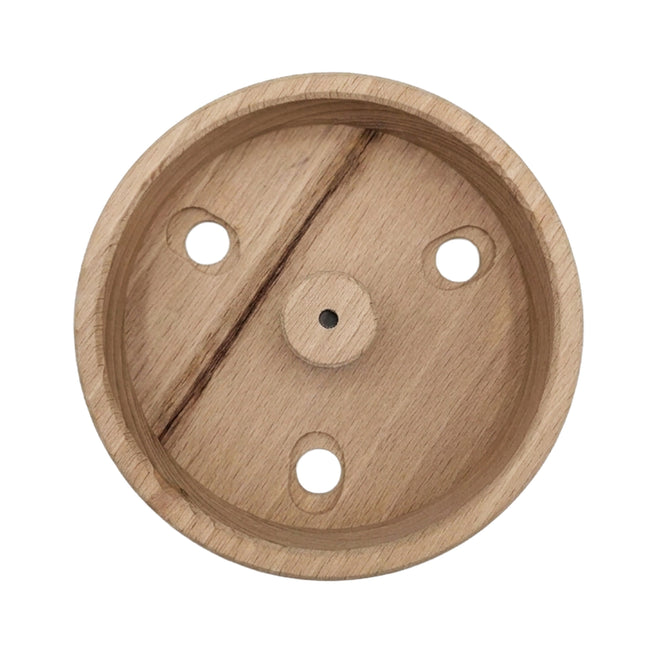 Kynda Light TWEEDE KANS | Plafondkap 'Woody' rond hout - 3 snoeren - Ø100mm