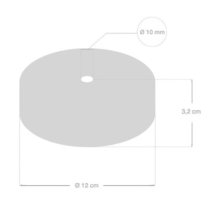 Kynda Light TWEEDE KANS | Plafondkap 'Woody' rond hout XL - 1 snoer - Ø120mm