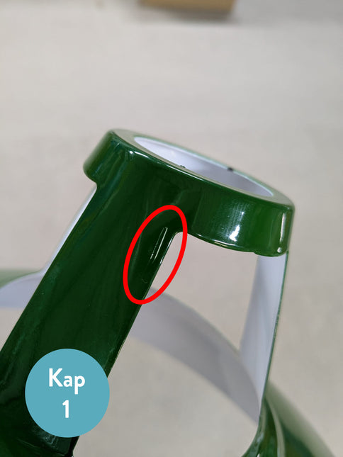 Kynda Light TWEEDEKANS | Lampenkap 'Hafthor' metaal Groen met lichte beschadigingen