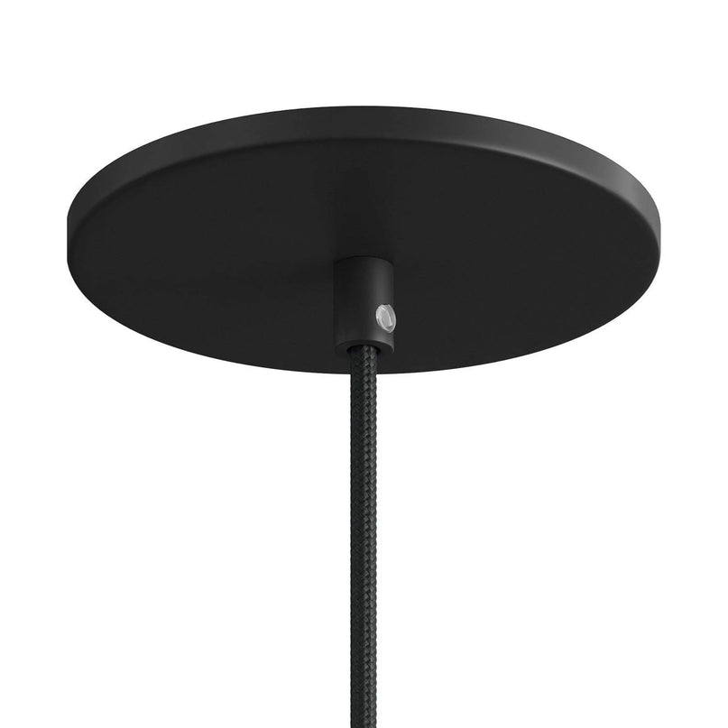 Kynda Light Ultradunne Plafondkap voor 1 snoer (Ø126 mm) | Zwart (mat)