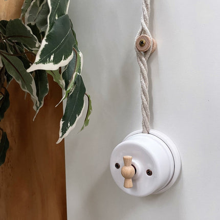 Kynda Light Wand-of plafondbevestiging - Ø 18mm | Hout