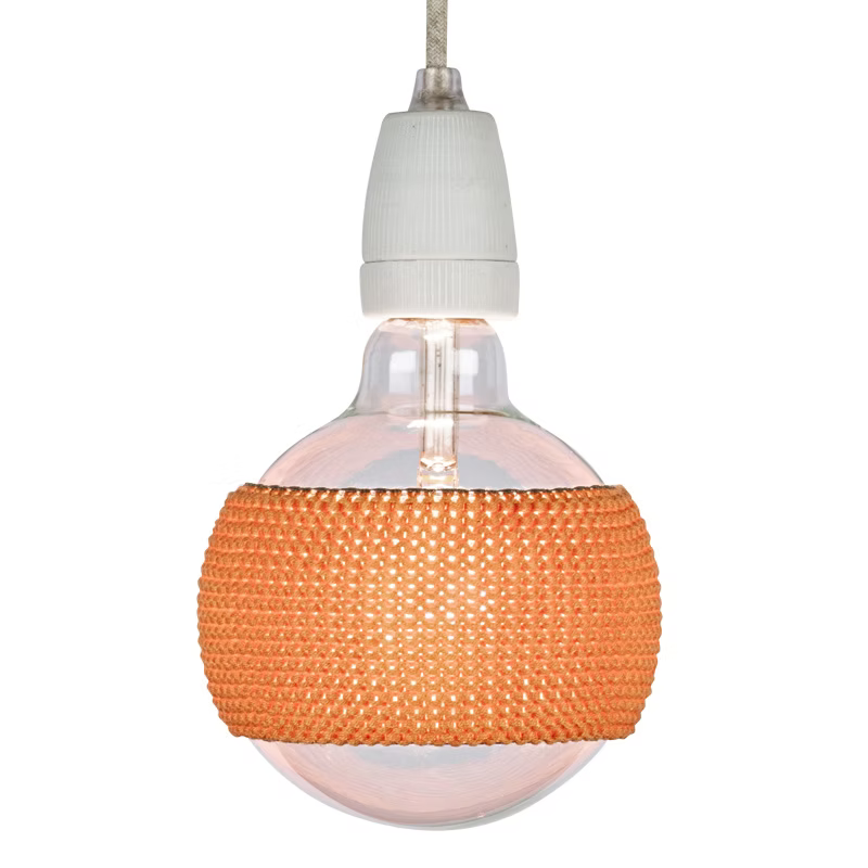 LampSleeve Cognac Brown - Globe 125 mm | Large