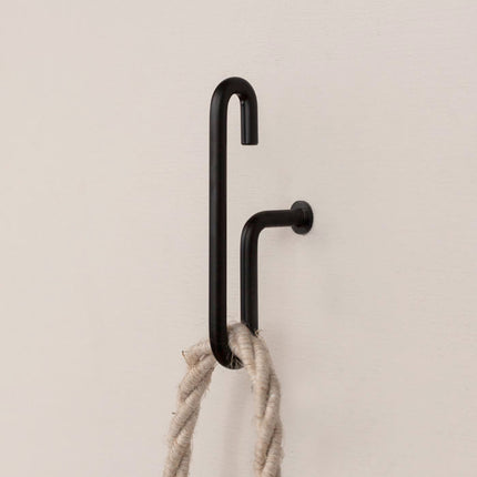 Moebe Wandhaak - klein - set 2 stuks | Zwart (S)