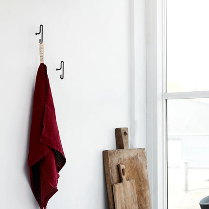 Moebe Wandhaak - klein - set 2 stuks | Zwart (S)